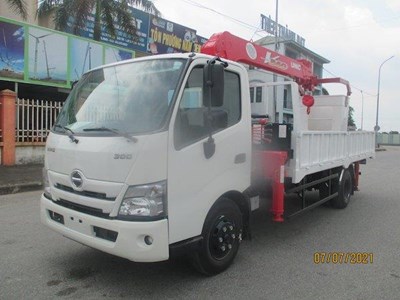 HINO XZU720 GẮN CẨU UNIC 3 TẤN ĐỐT CÓ DỎ NÂNG